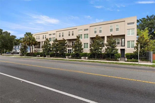 a view of building with a street
