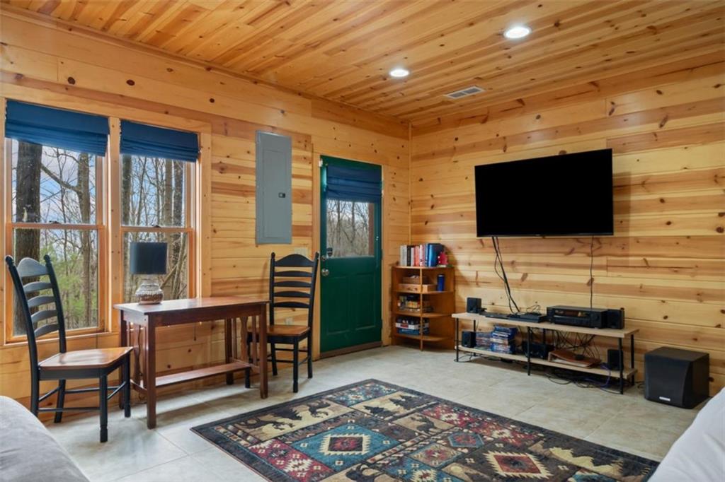 541 Little Bushy Head Road Blue Ridge, GA 30513 - Photo 26 of 43 a living room with furniture and a flat screen tv