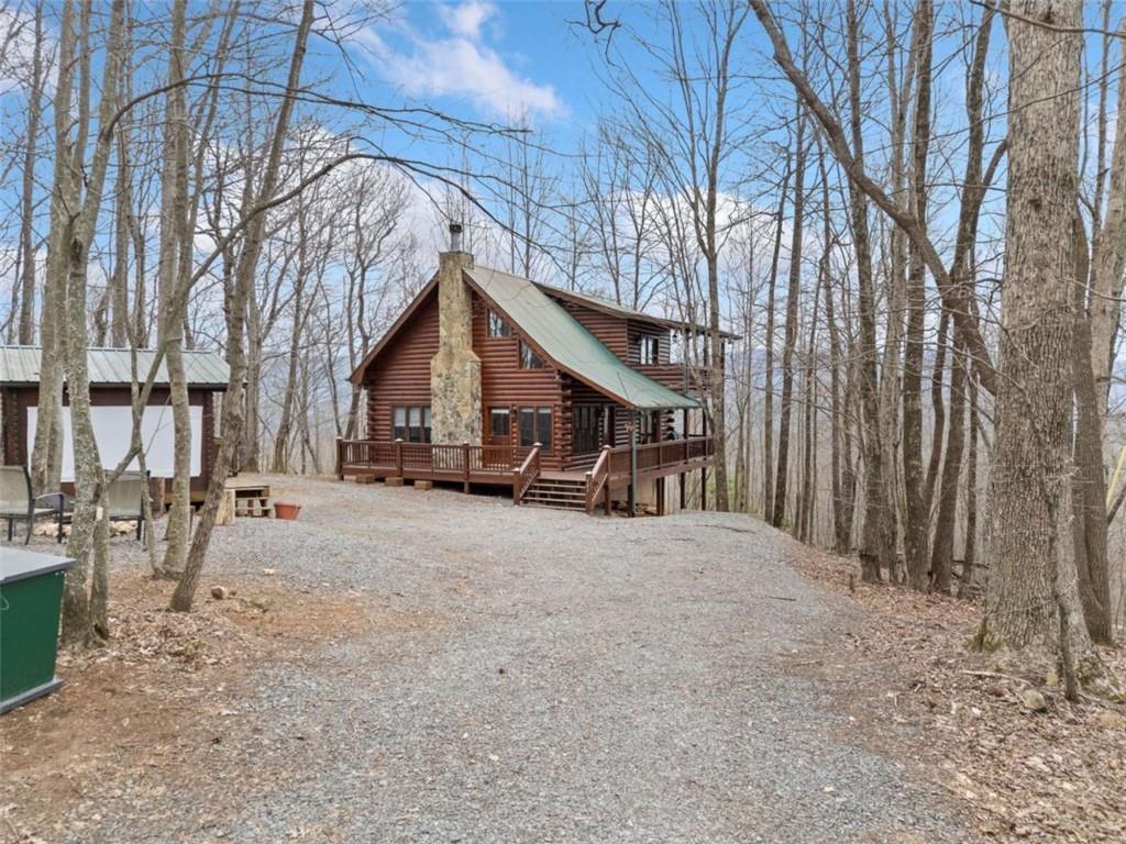 541 Little Bushy Head Road Blue Ridge, GA 30513 - Photo 36 of 43 a view of a house with a snow in the yard