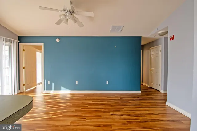 a view of a room with an empty space