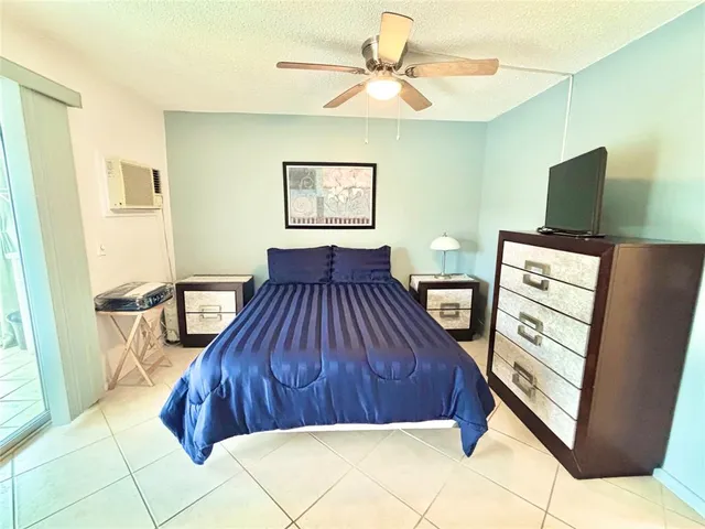 a view of a golf course with a garden