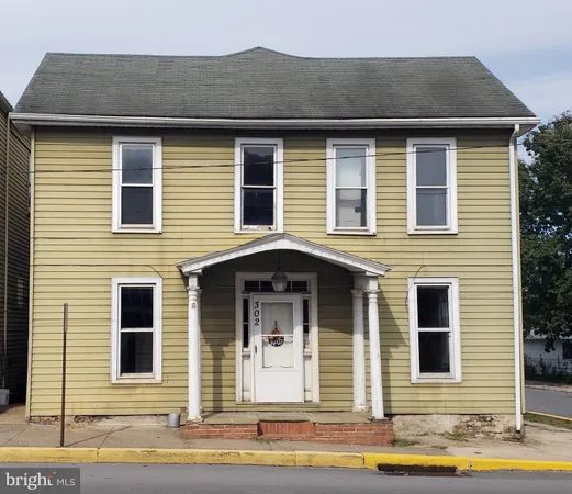 a front view of a house