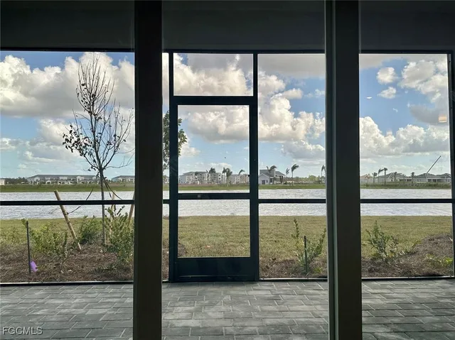 a view of lake from a balcony