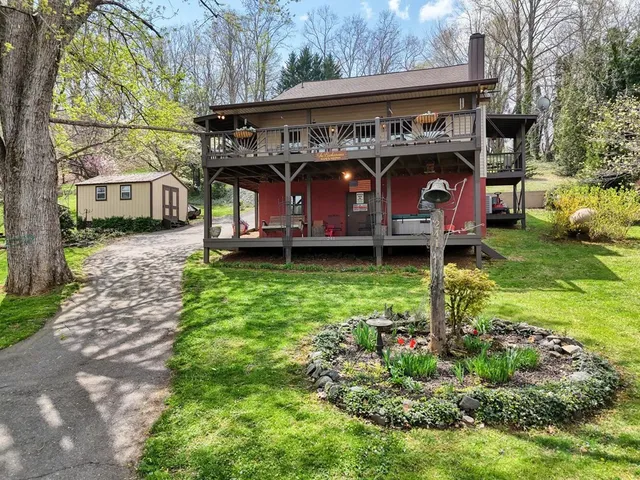 a view of a house with a balcony
