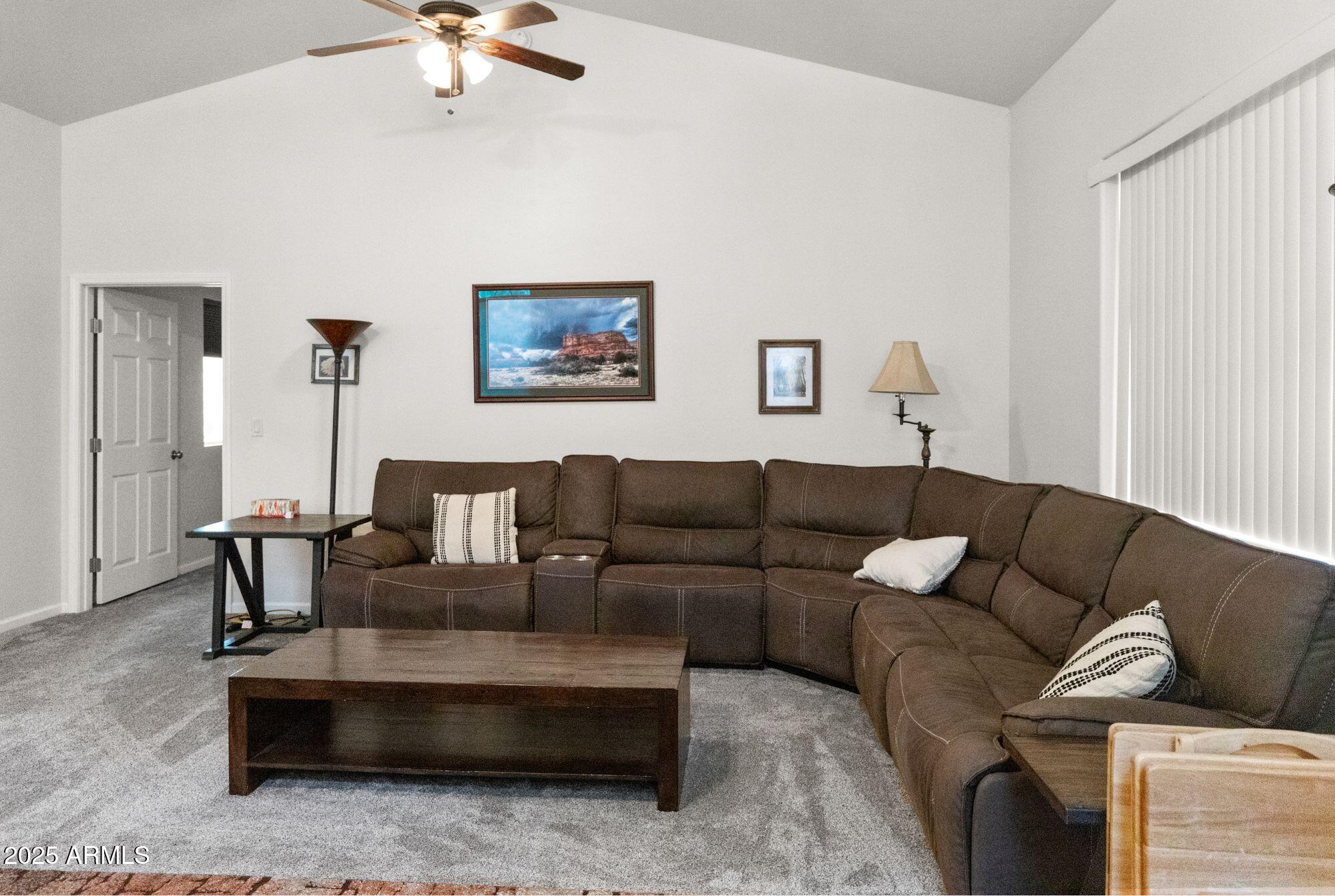 2524 Old Rim Road Forest Lakes, AZ 85931 - Photo 22 of 44 a living room with furniture and a ceiling fan