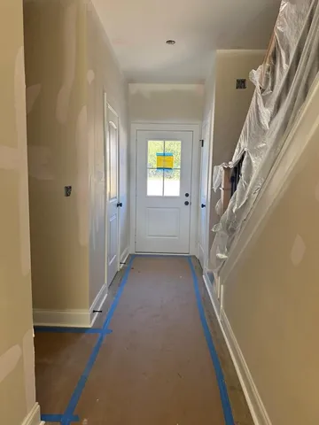 a view of an entryway with staircase