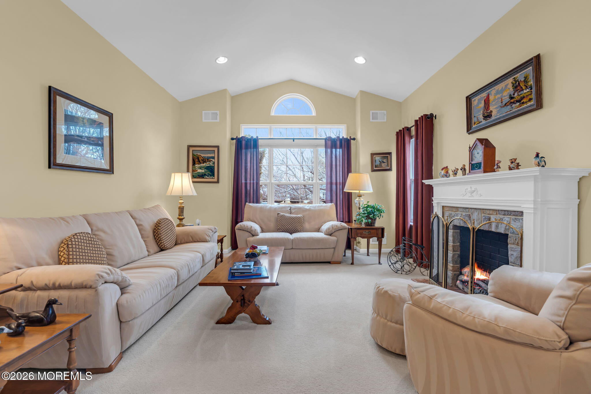 17 Rochford Drive Manchester Township, NJ 08759 - Photo 9 of 55 a living room with furniture and a fireplace