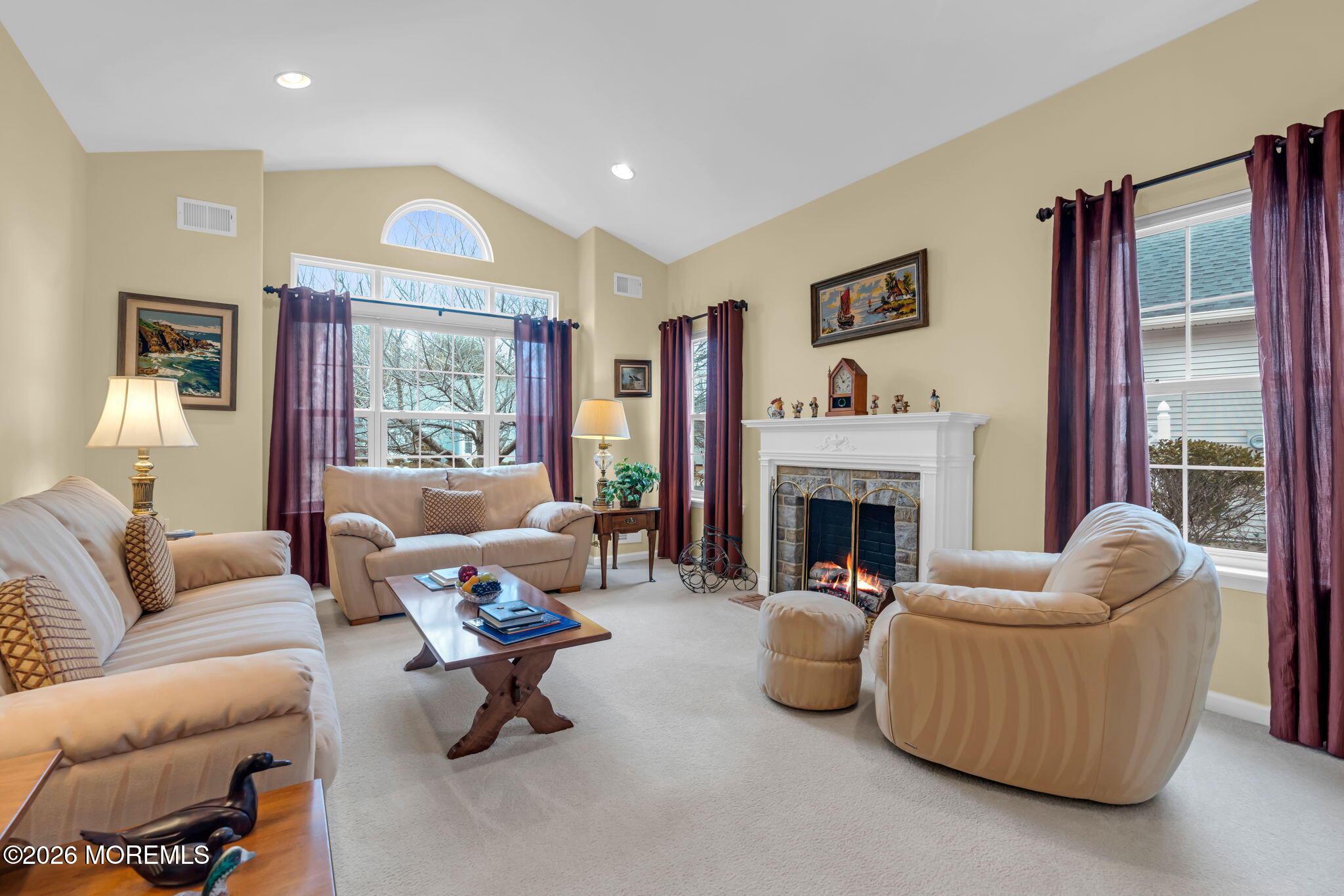17 Rochford Drive Manchester Township, NJ 08759 - Photo 10 of 55 a living room with furniture and a fireplace