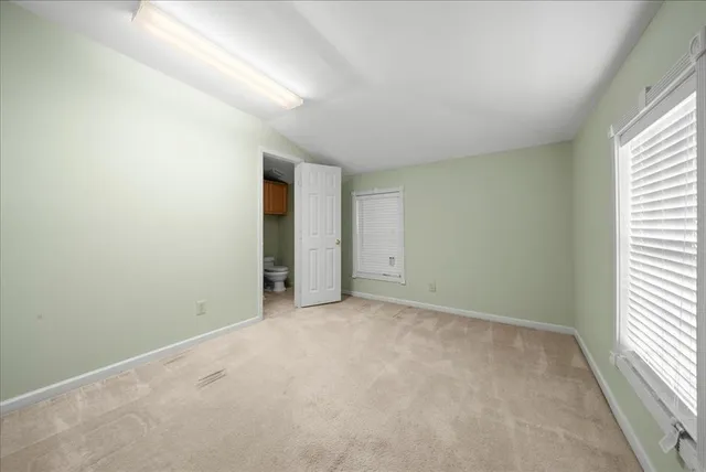 an empty room with an entryway
