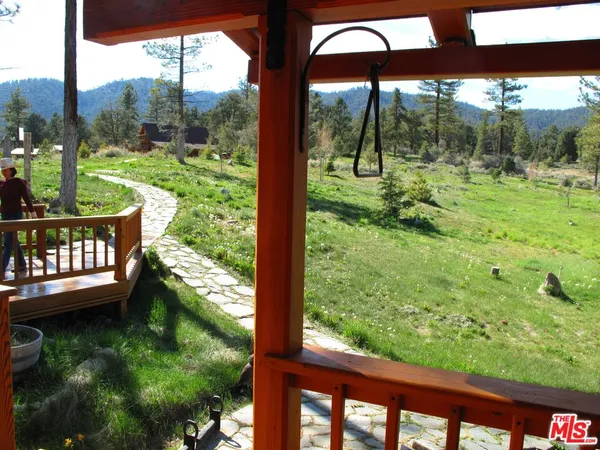 a view of outdoor space with garden