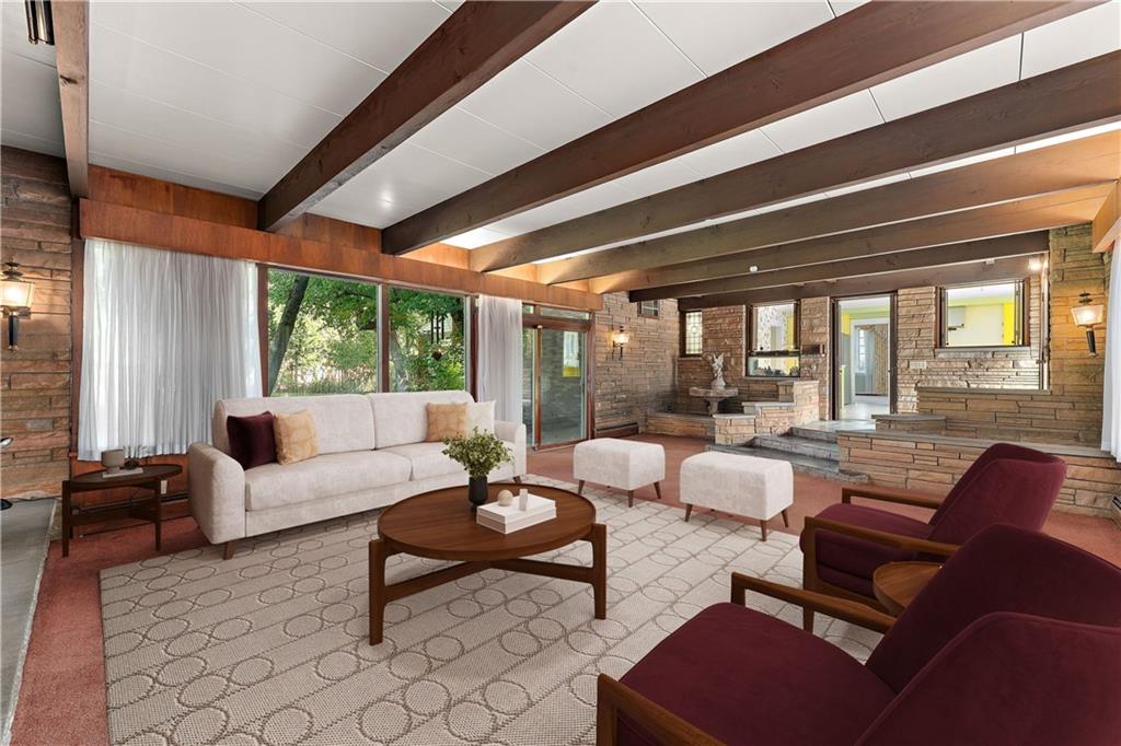 6 Churchill Road Pittsburgh, PA 15235 - Photo 14 of 42 a living room with furniture and a large window