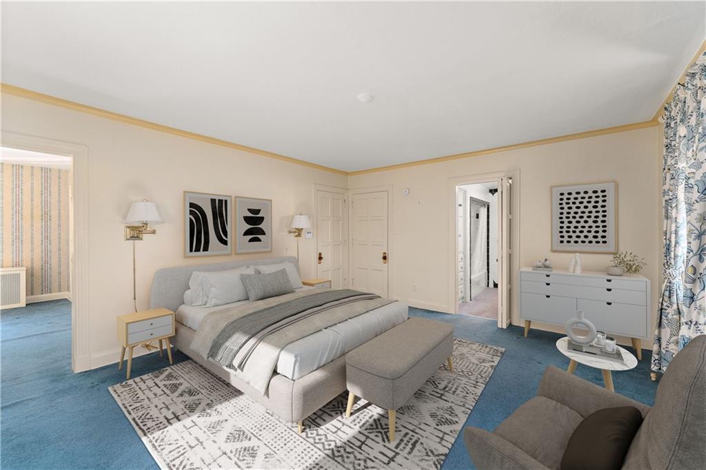 6 Churchill Road Pittsburgh, PA 15235 - Photo 20 of 42 a bedroom with a bed and a couch