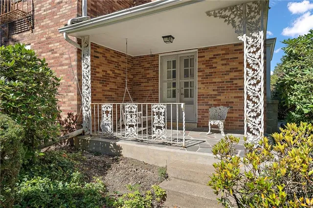 a view of a tree with back yard