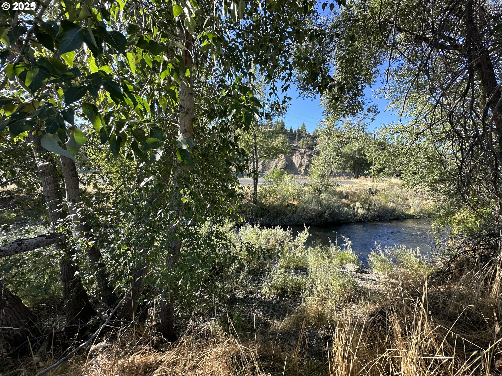 St-johnday Northeast 7th Street John Day, OR 97845 - Photo 5 of 33 a view of a lake in between two large trees