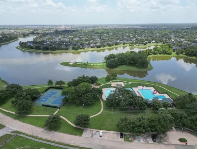 a view of a park with slide