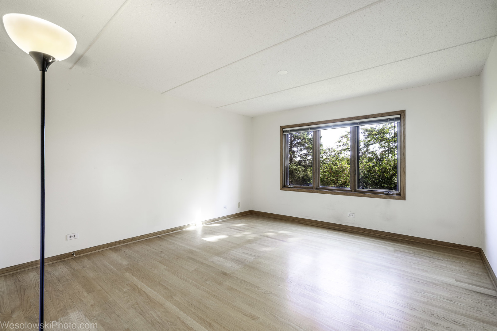 7450 Waukegan Road, Unit 206 Niles, IL 60714 - Photo 9 of 26 an empty room with wooden floor and windows