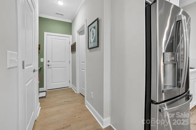 a view of a hallway with entryway