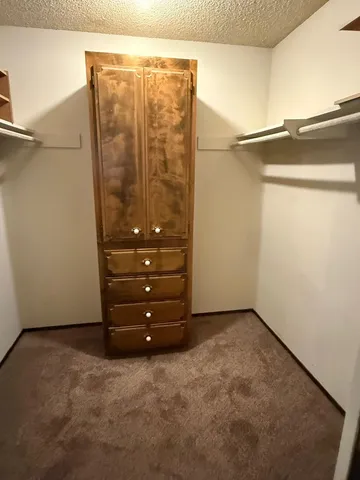 a view of a backyard with white fence and trees