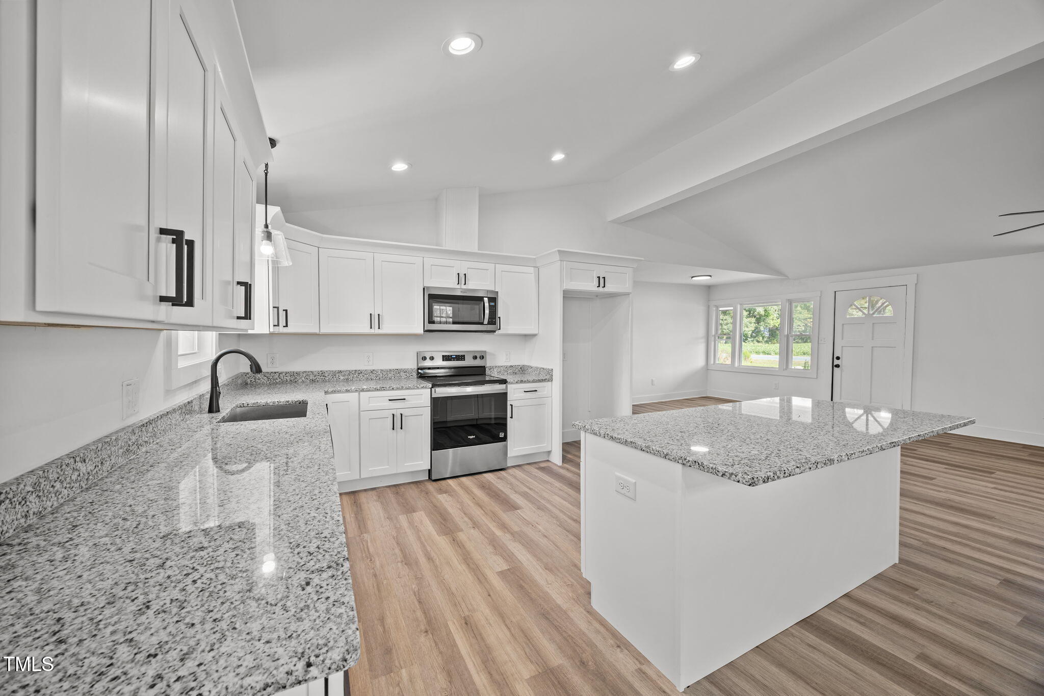 1161 Stewart Road Dunn, NC 28334 - Photo 22 of 50 a kitchen with stainless steel appliances granite countertop a sink dishwasher stove top oven and refrigerator