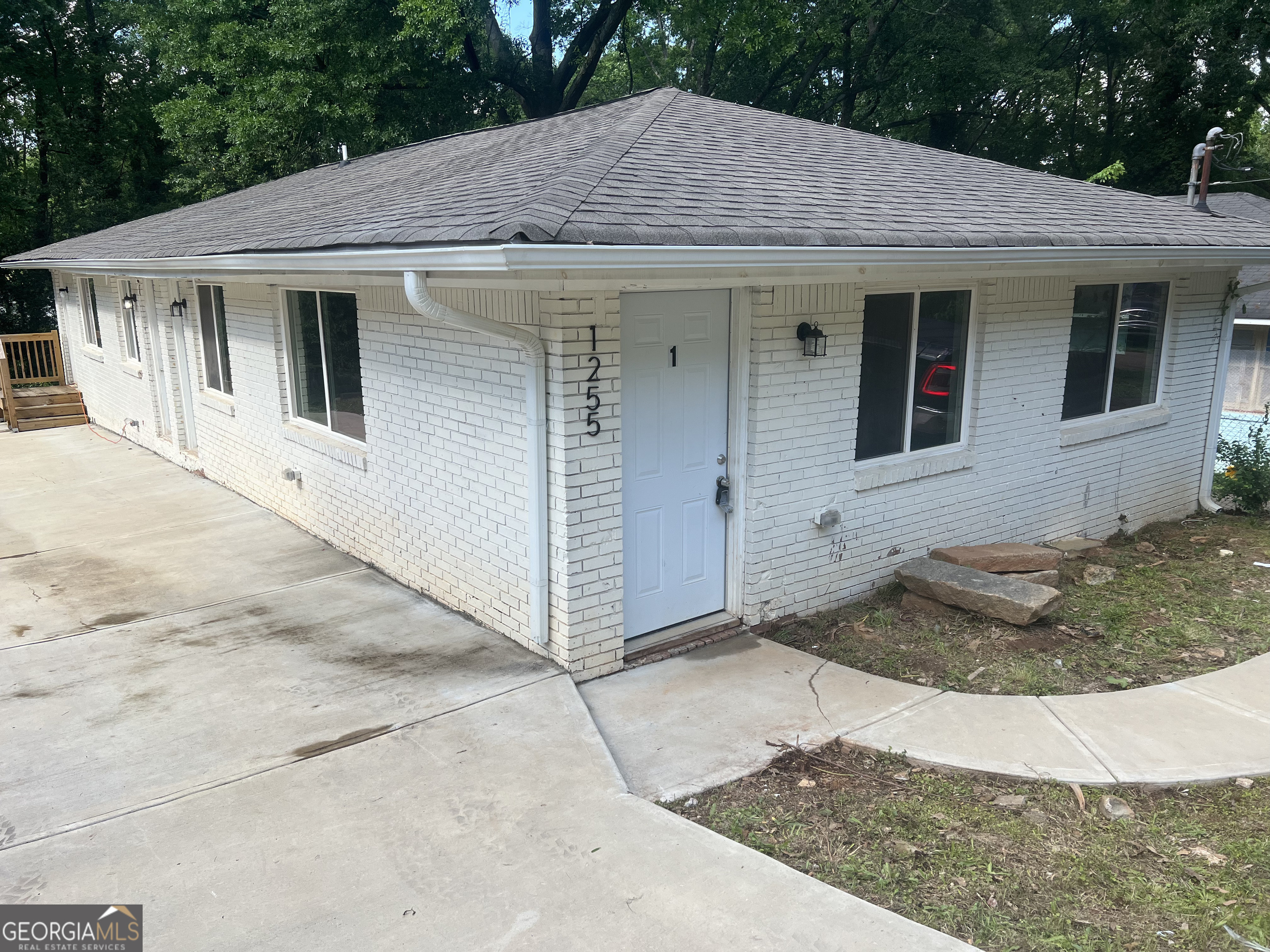 a front view of a house