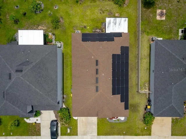 aerial view of a house