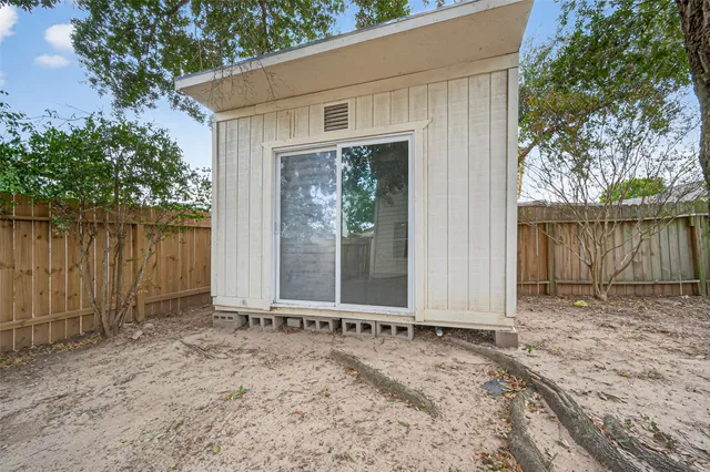 a backyard of a house
