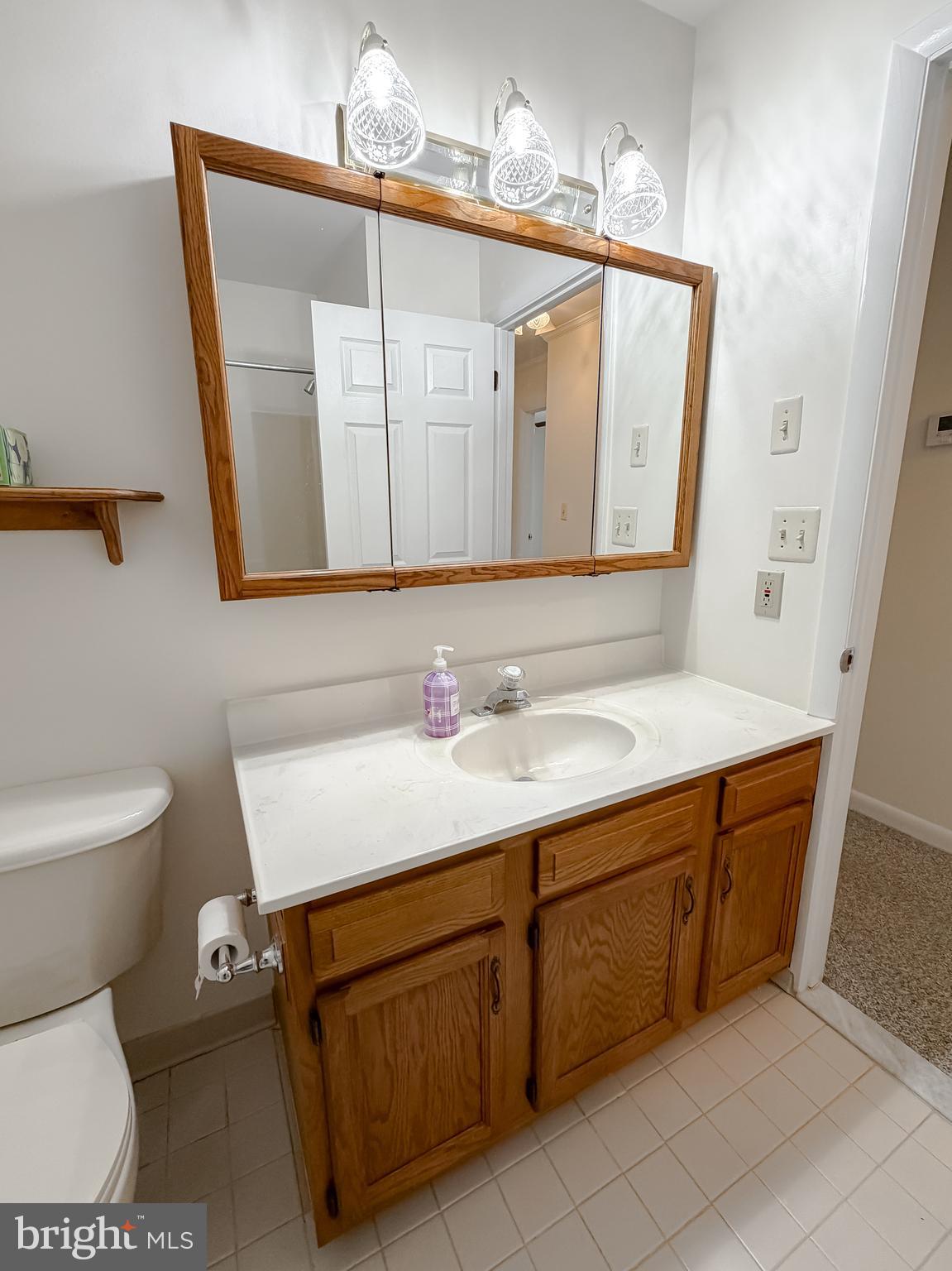7615 Mill Creek Road Benedict, MD 20612 - Photo 23 of 37 a bathroom with a sink and a mirror