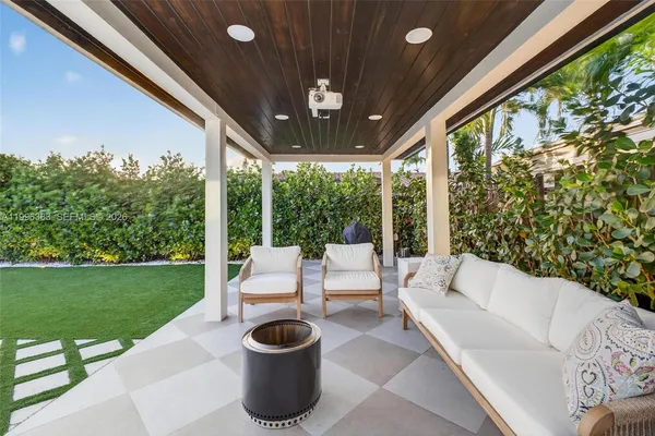 a outdoor space view with a sitting space