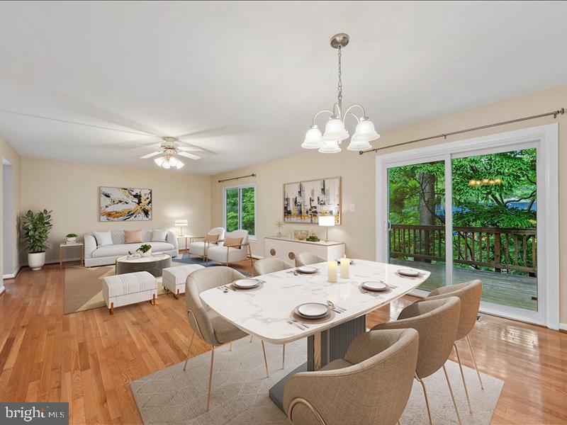 1428 Yellowwood Court Reston, VA 20190 - Photo 13 of 30 Dining/Living Room Virtual Staging