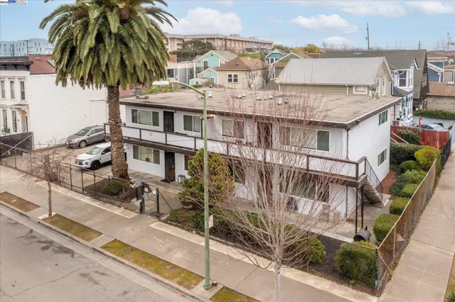 an aerial view of a city