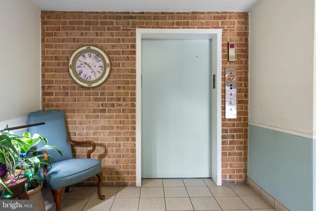 a view of a hallway with entryway