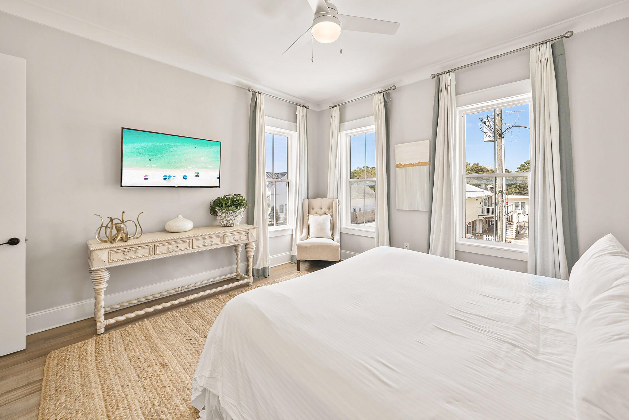 76 Brown Street Santa Rosa Beach, FL 32459 - Photo 34 of 48 a bedroom with a bed and a window