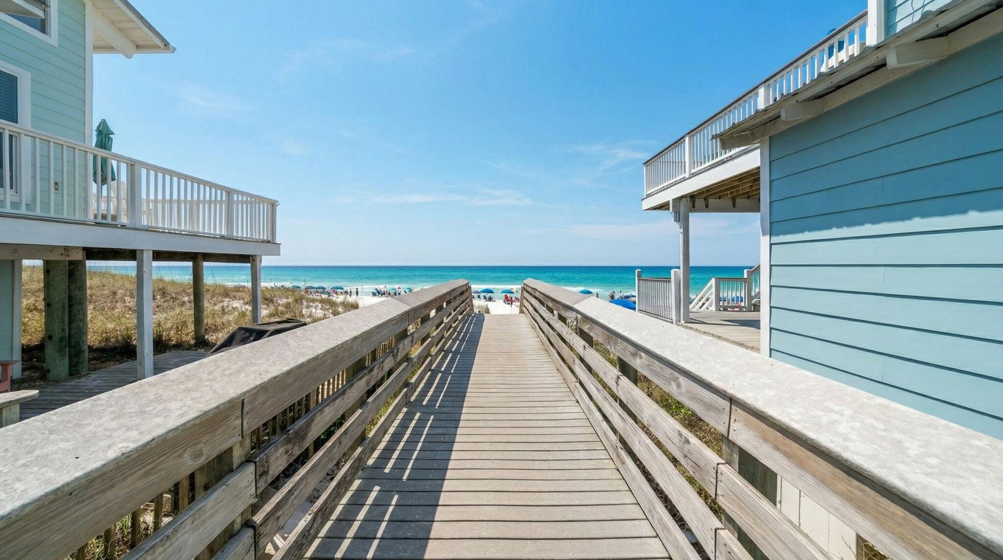 76 Brown Street Santa Rosa Beach, FL 32459 - Photo 39 of 48 a view of balcony with wooden floor