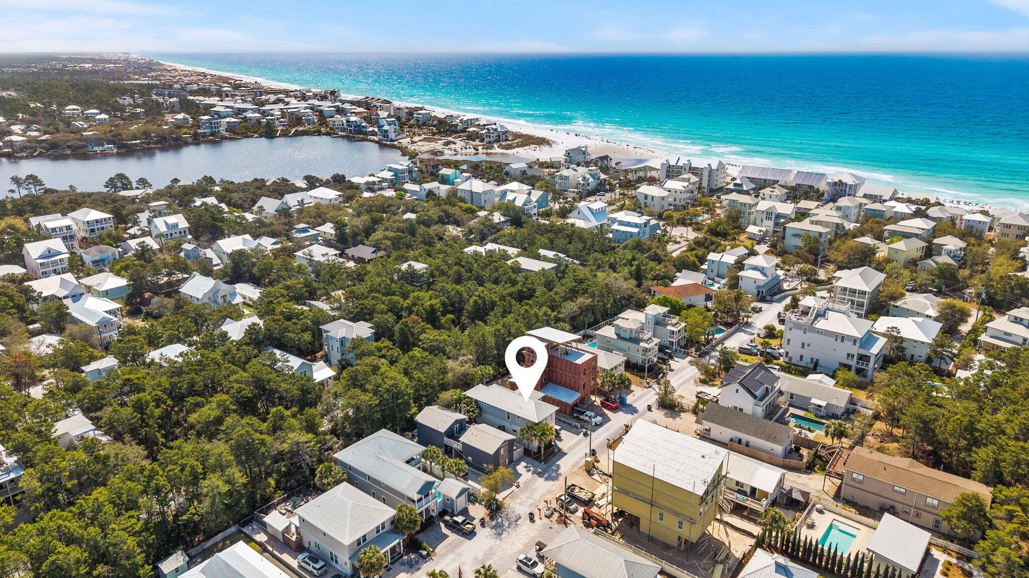 76 Brown Street Santa Rosa Beach, FL 32459 - Photo 43 of 48 a view of city and ocean