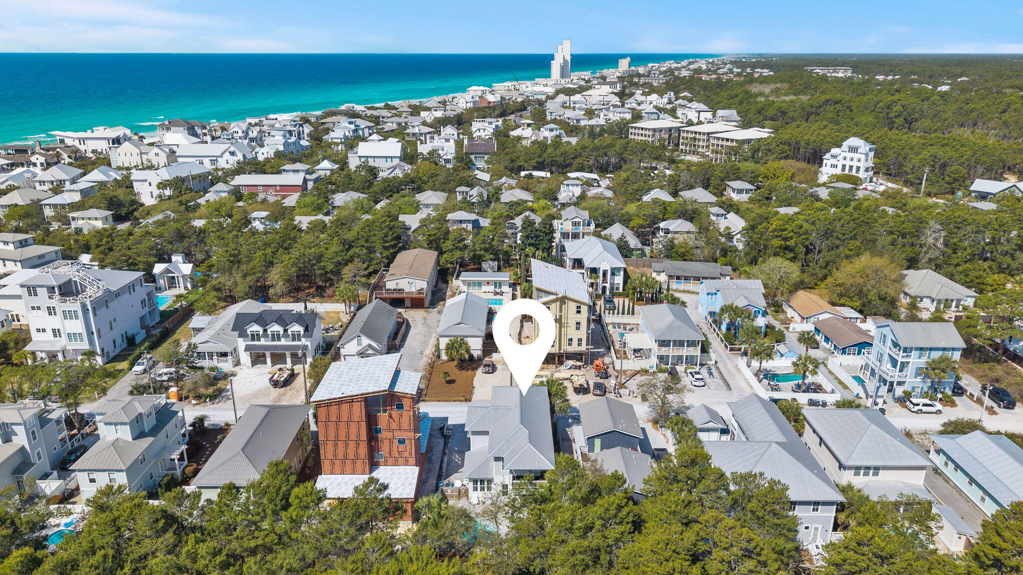 76 Brown Street Santa Rosa Beach, FL 32459 - Photo 44 of 48 an aerial view of residential houses with outdoor space