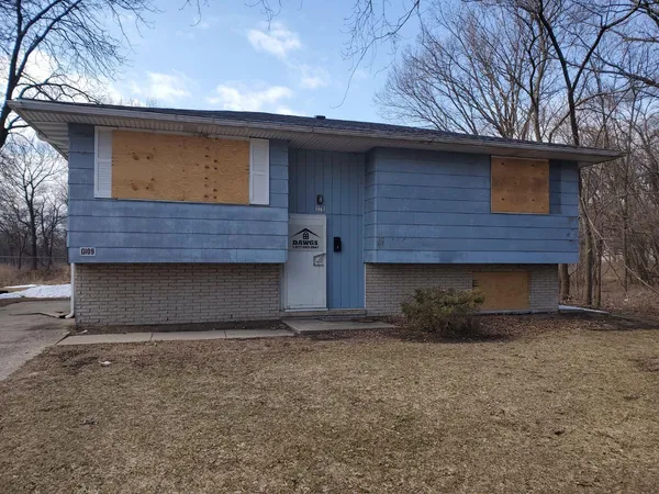 a front view of a house