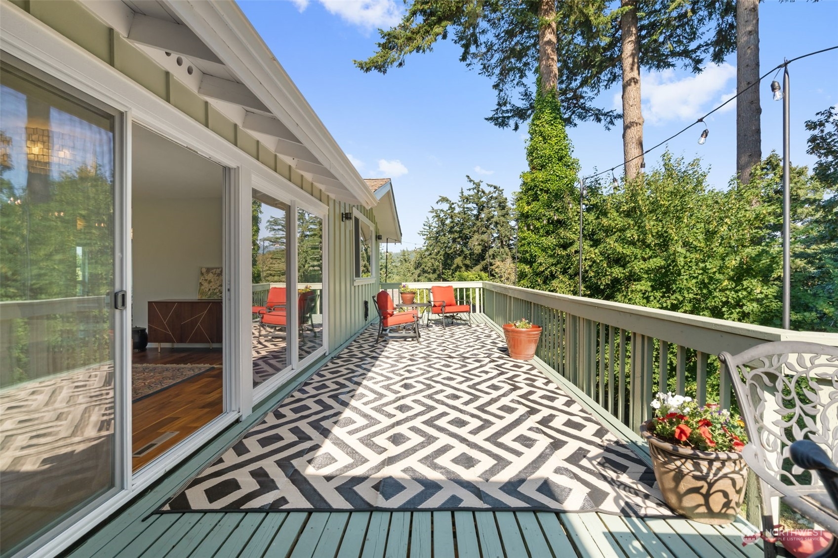 405 Parkridge Road Bellingham, WA 98225 - Photo 8 of 36 a balcony view with a seating space