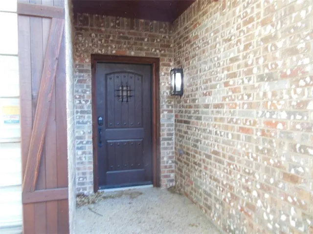 a view of front door of house