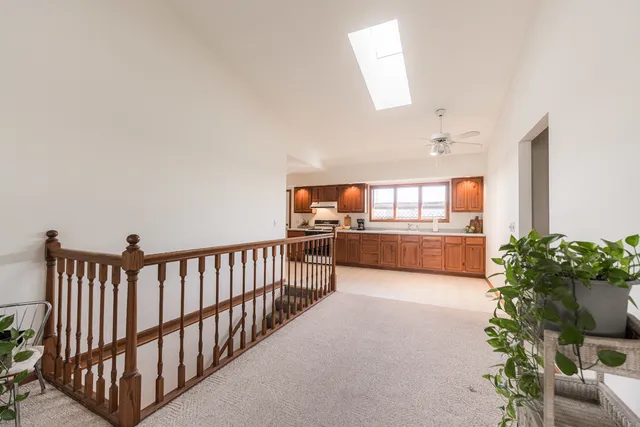 a view of a porch and garden
