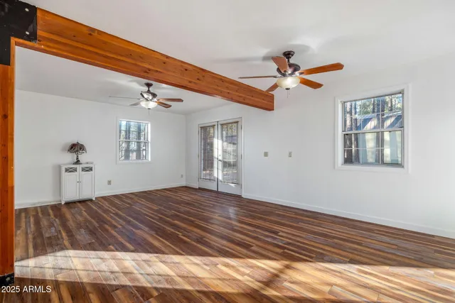 a view of a kitchen from the hallway