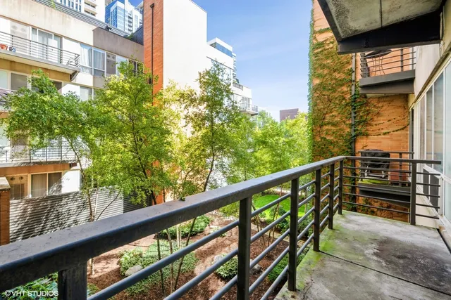 a city view from balcony