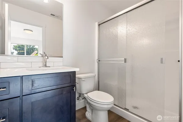 a close view of a closet