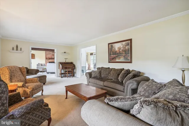 a living room with furniture and a couch
