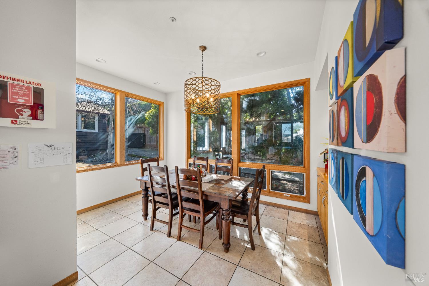 8 Circle Road San Rafael, CA 94903 - Photo 28 of 45 a view of a dining room with furniture window and outside view