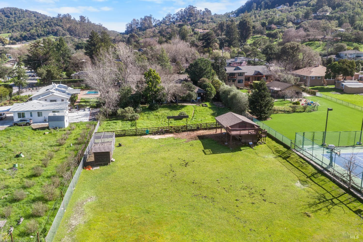 8 Circle Road San Rafael, CA 94903 - Photo 42 of 45 an aerial view of a house with a yard and lake view