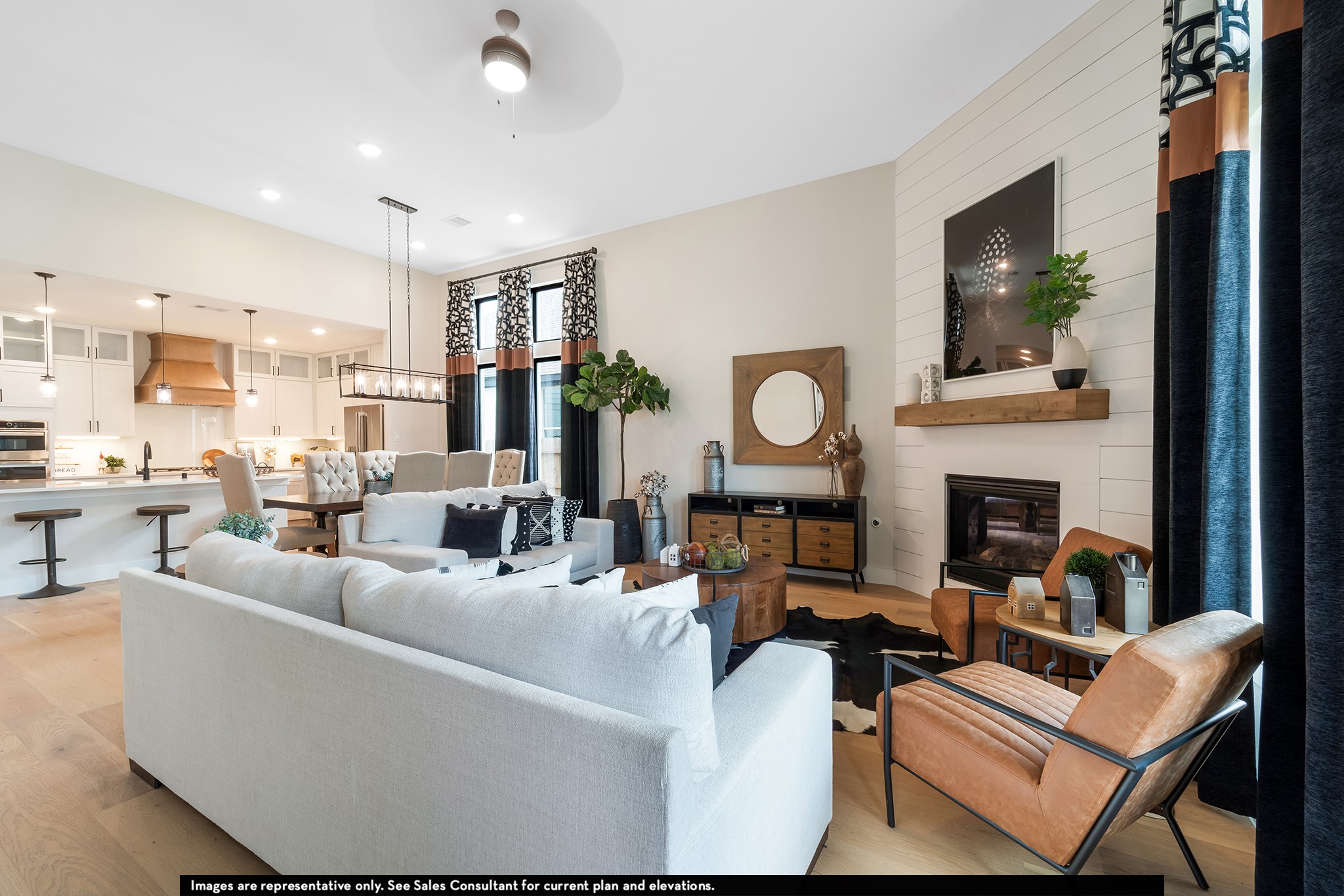1923 Parks Edge Lane Angleton, TX 77515 - Photo 14 of 30 a living room with fireplace furniture and a flat screen tv