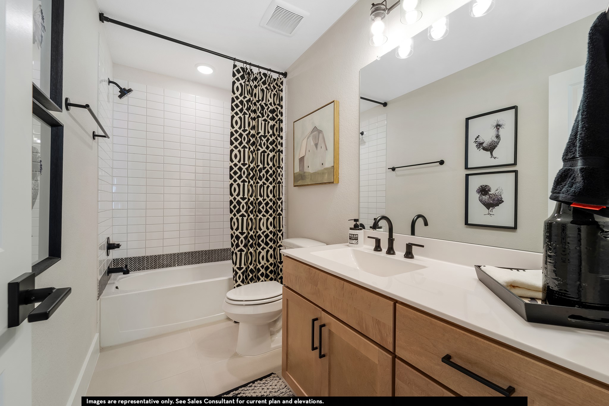 1923 Parks Edge Lane Angleton, TX 77515 - Photo 29 of 30 a bathroom with a sink toilet double vanity and shower