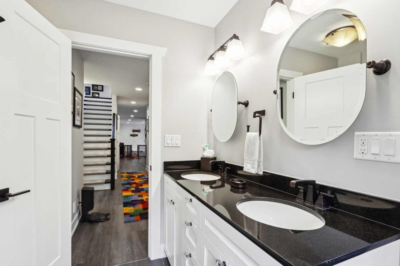 598 Rockefeller Road Lake Forest, IL 60045 - Photo 41 of 86 a bathroom with a sink double vanity and a mirror