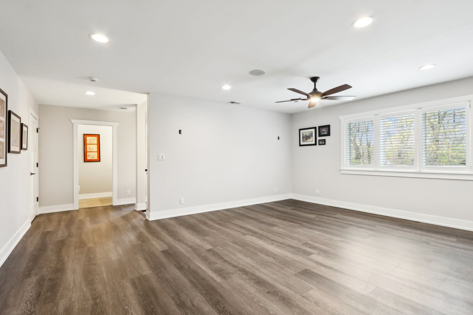 598 Rockefeller Road Lake Forest, IL 60045 - Photo 54 of 86 a view of empty room with wooden floor and fan