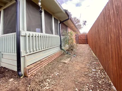 a view of balcony with patio
